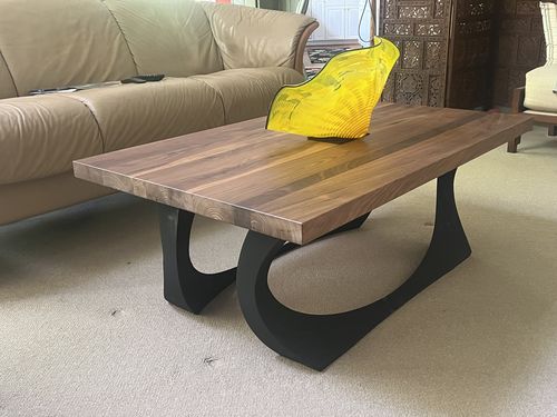 Customer photo review of Metal Coffee Table Legs - 443 Cleo - 34W, 16H inch - Set of 2 pcs - Flowyline