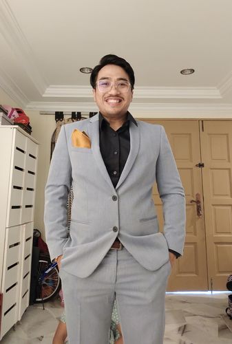 Customer photo review of Satin Pocket Square