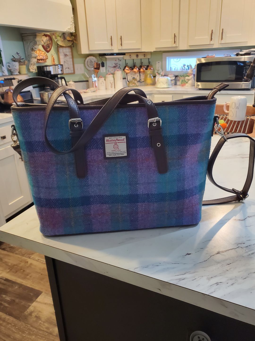 Customer photo review of Harris Tweed Large Tote Bag with Shoulder Strap