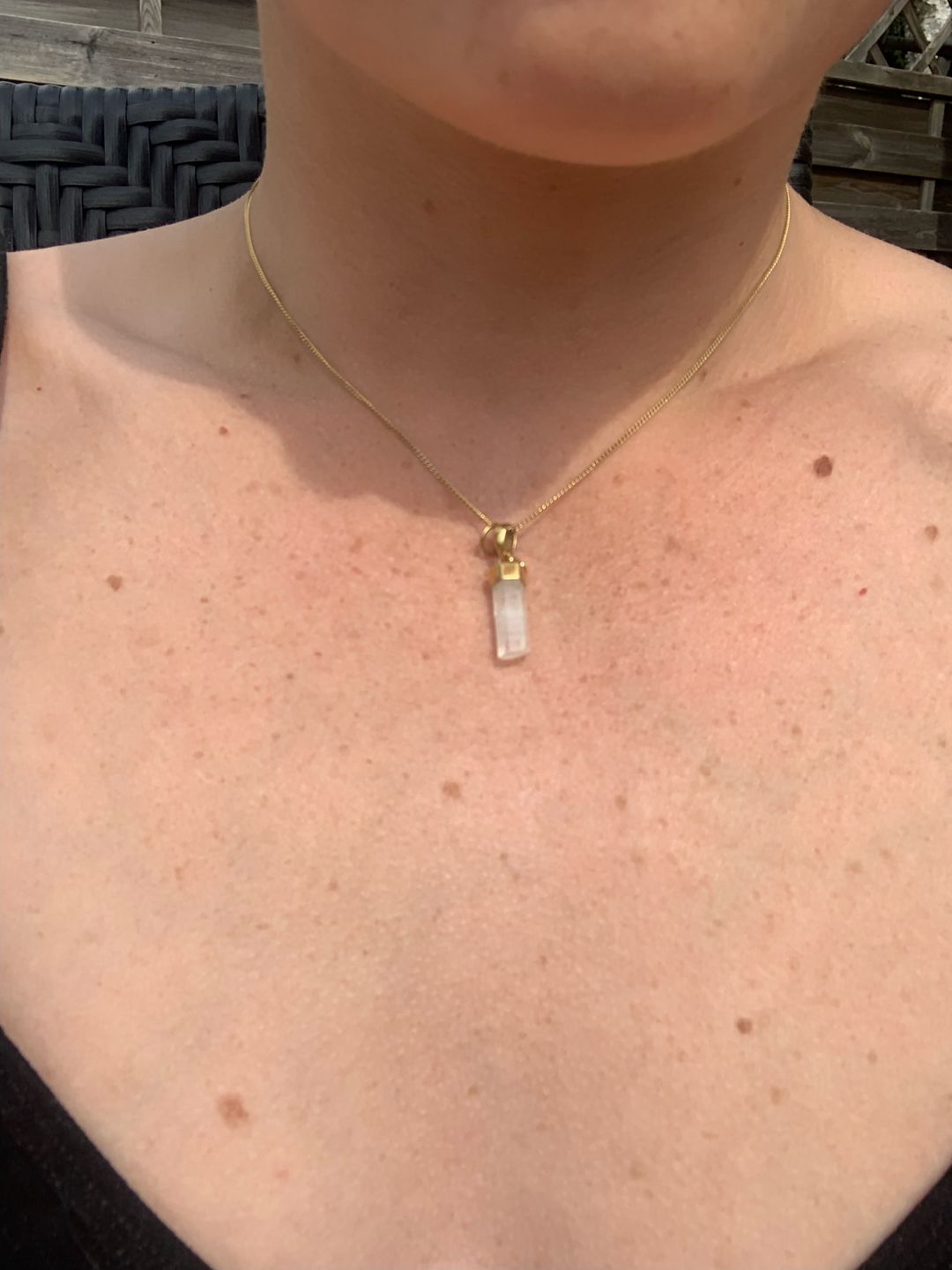 Customer photo review of Kristallspets Månsten Guld