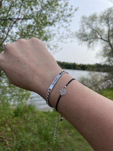 Customer photo review of Engraved Bracelet Set - W/ Eternal Rose Box