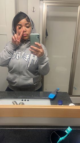 Customer photo review of Heroz Double Hood Full Zip - Gray