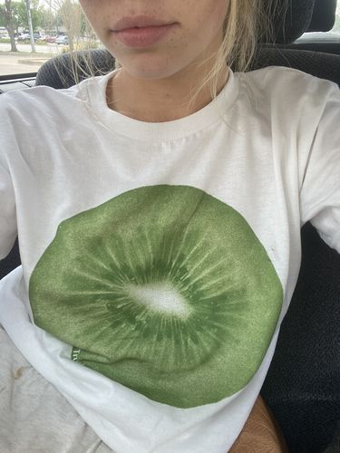 Customer photo review of 'Kiwi' baby tee