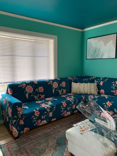 Customer photo review of L Shape Sofa Cover