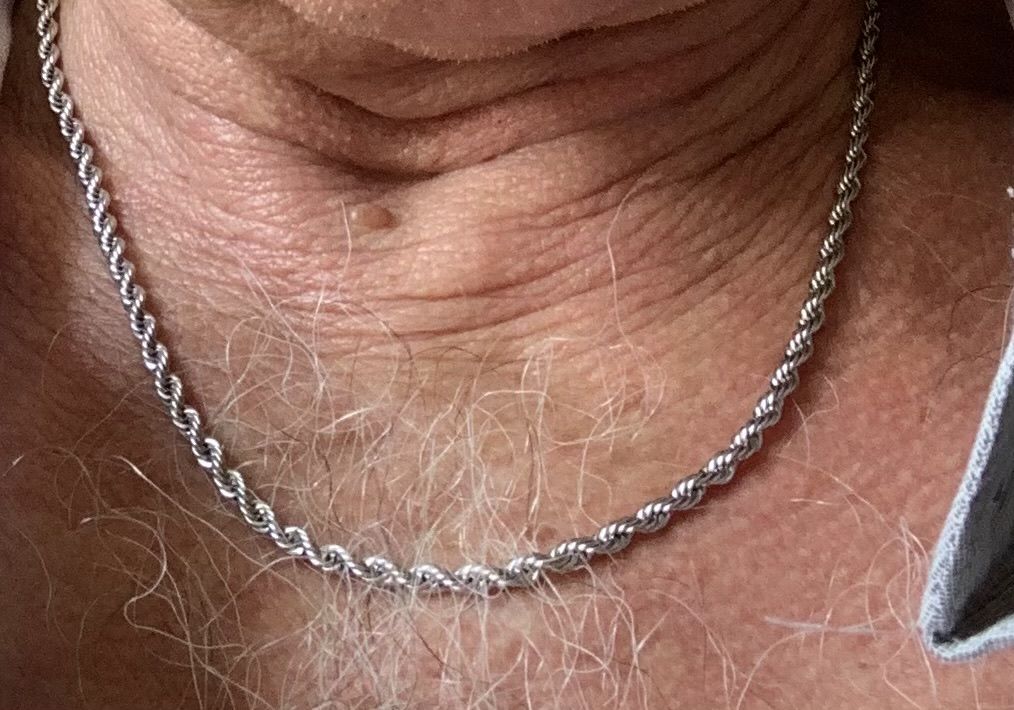 Customer photo review of CLEAN ROPE CHAIN. - 3MM WHITE GOLD