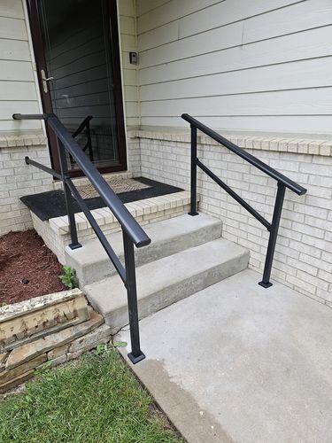 Customer photo review of Stairs Handrail Wall Extension