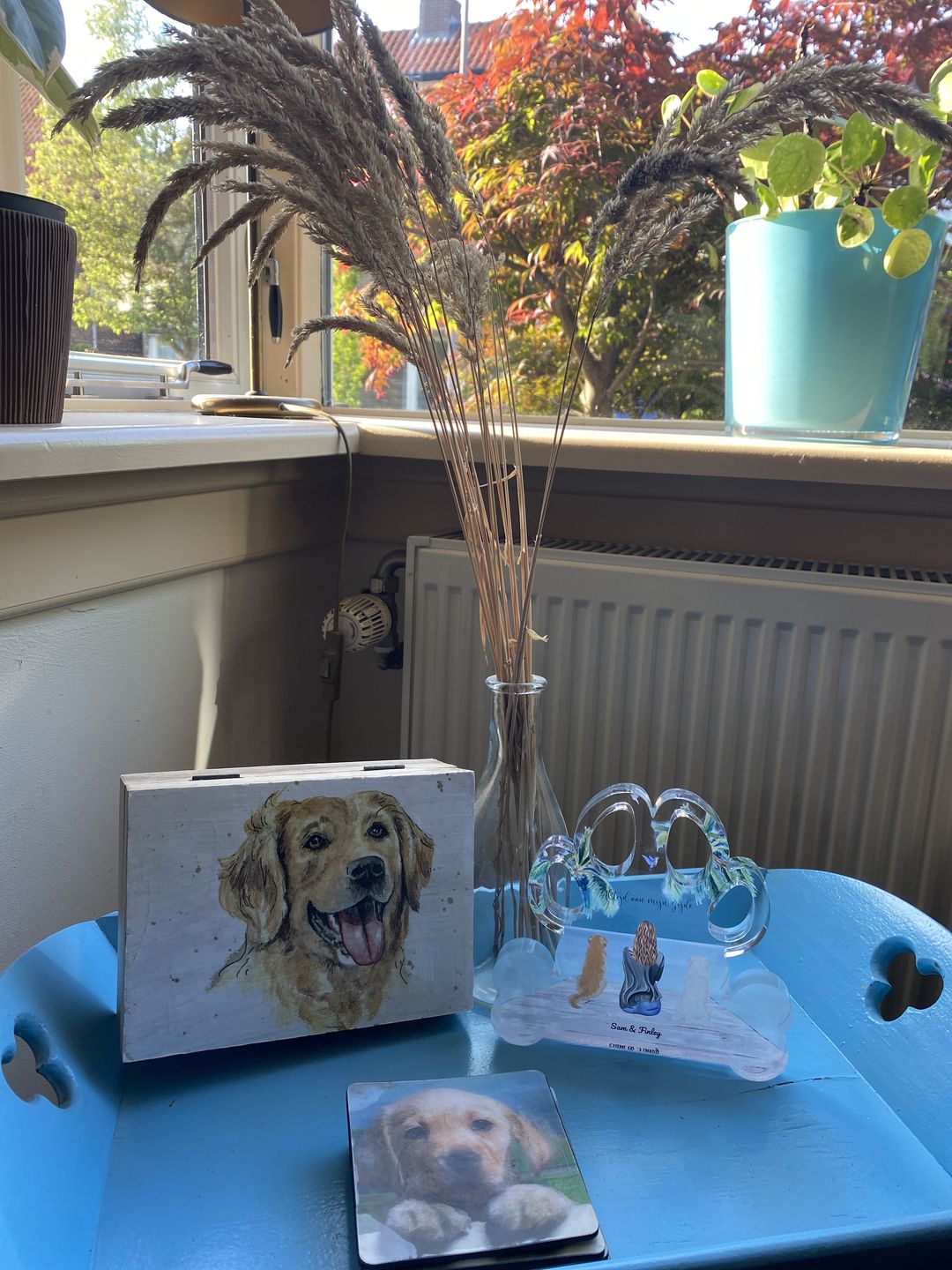 Customer photo review of Onderweg met huisdier - Gepersonaliseerde Potenacrylglas