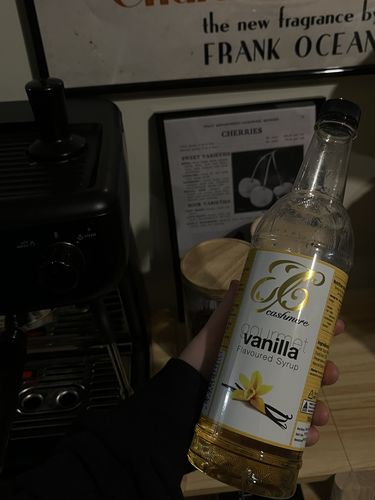 Customer photo review of Vanilla Coffee Syrup