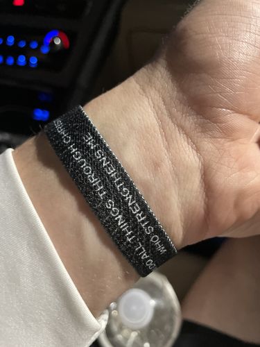 Customer photo review of Philippians 4:13 Wristband