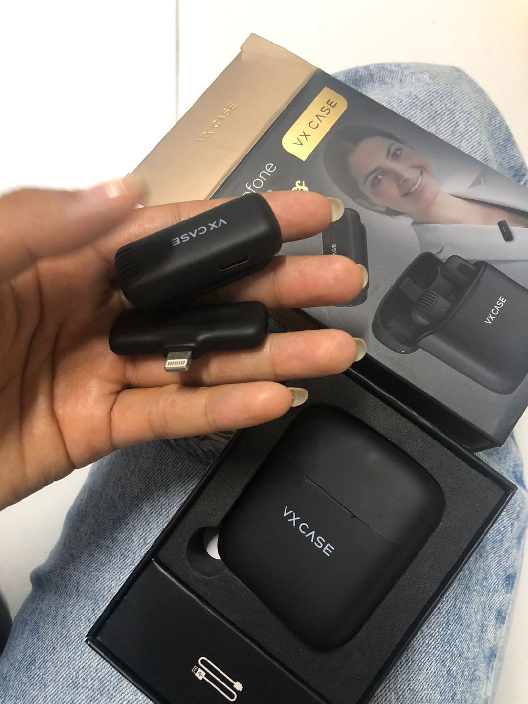 Customer photo review of Microfone de Lapela Wireless Lightning