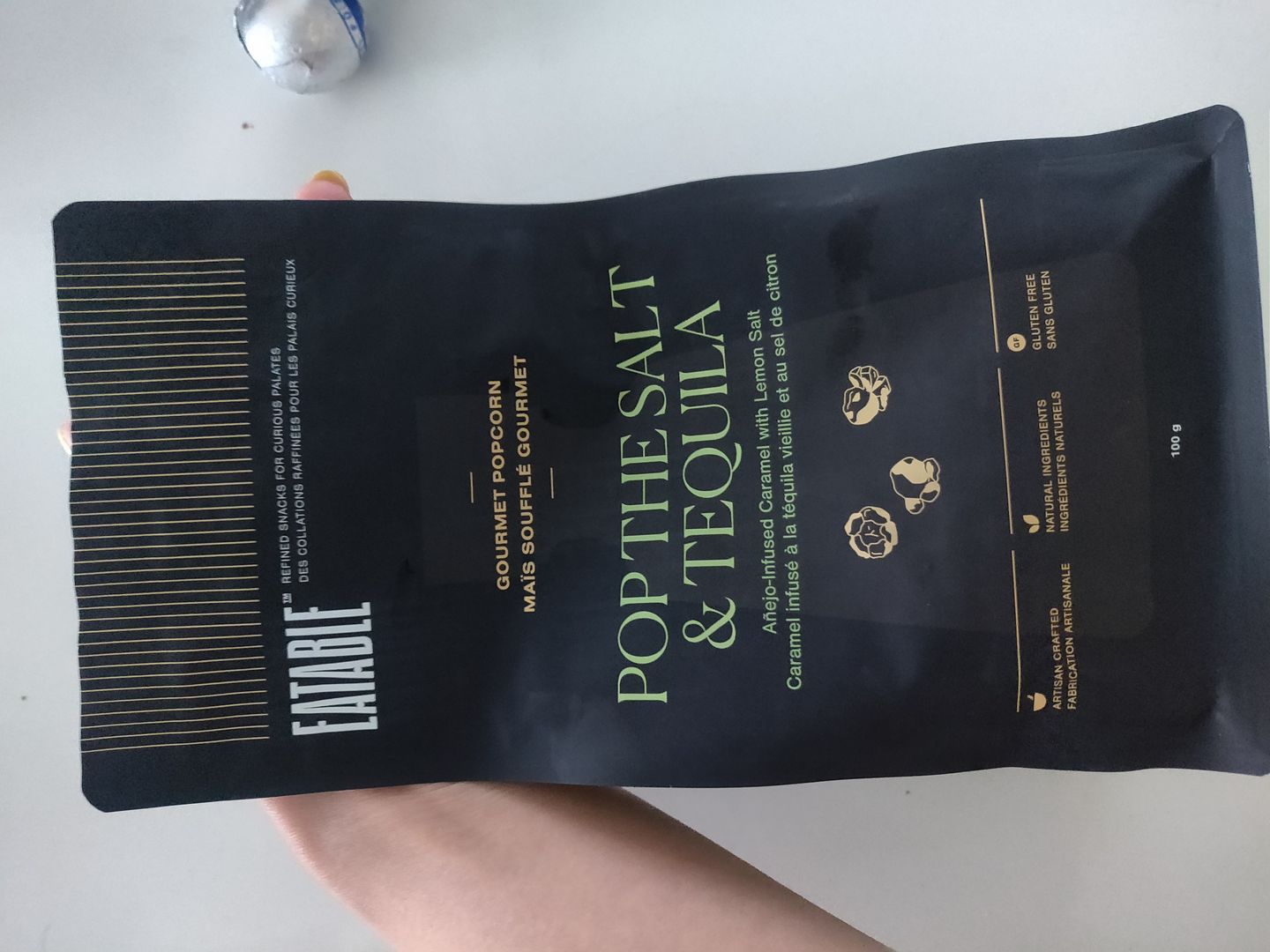 Customer photo review of Pop the Salt & Tequila (4.4oz)  - Añejo Infused Caramel Popcorn