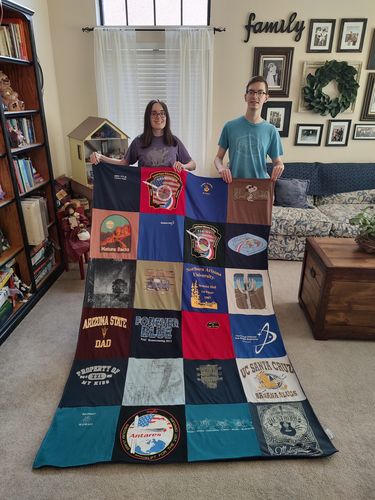 T-shirt quilt from arizona state university, university of central florida by Melody from AZ