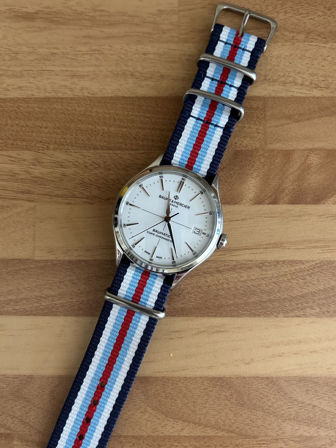 Customer photo review of Classic Military Style Strap - Classic Racing Stripes