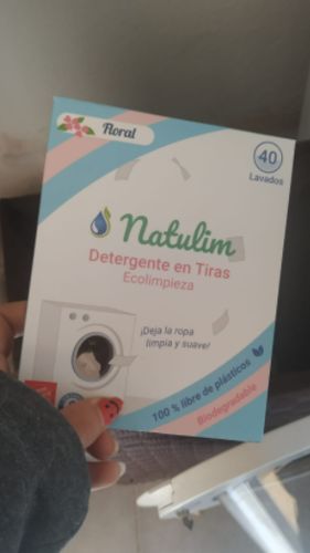 Customer photo review of Eco-Tiras de Detergente 40 lavados Natulim