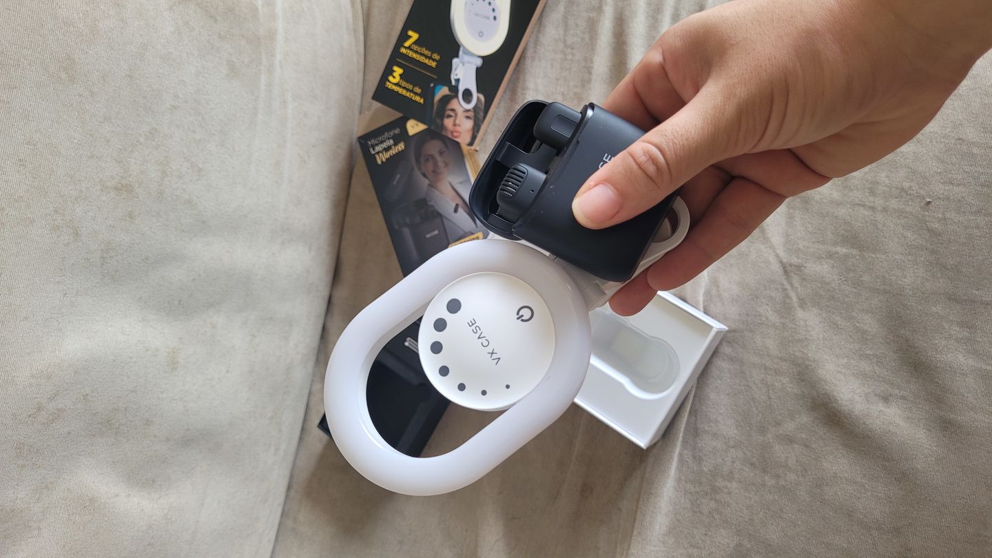 Customer photo review of Microfone de Lapela Wireless Lightning