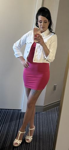 Customer photo review of Diamond Heart Dress (PINK)