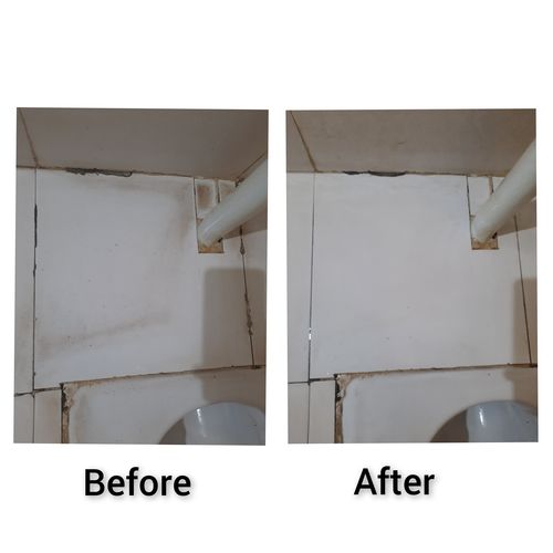 Customer photo review of Limescale Remover / Descaler - Eco-friendly - for Taps, Hard Water Stains, Showers, Faucets & Bathroom Tiles - 500ml