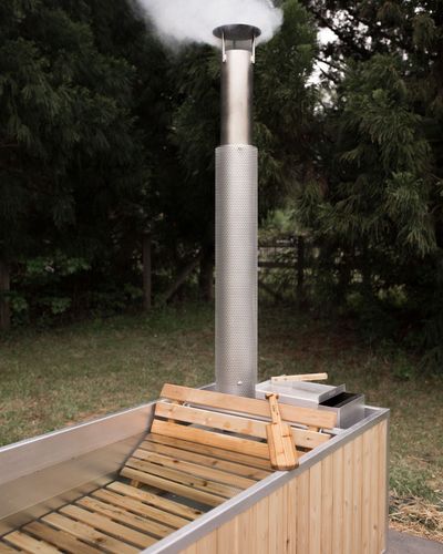 Customer photo review of Wood Burning Hot Tub