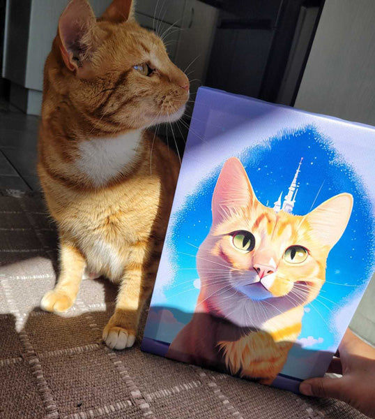 Customer photo review of Turn Your Cat Into A Cartoon Portrait