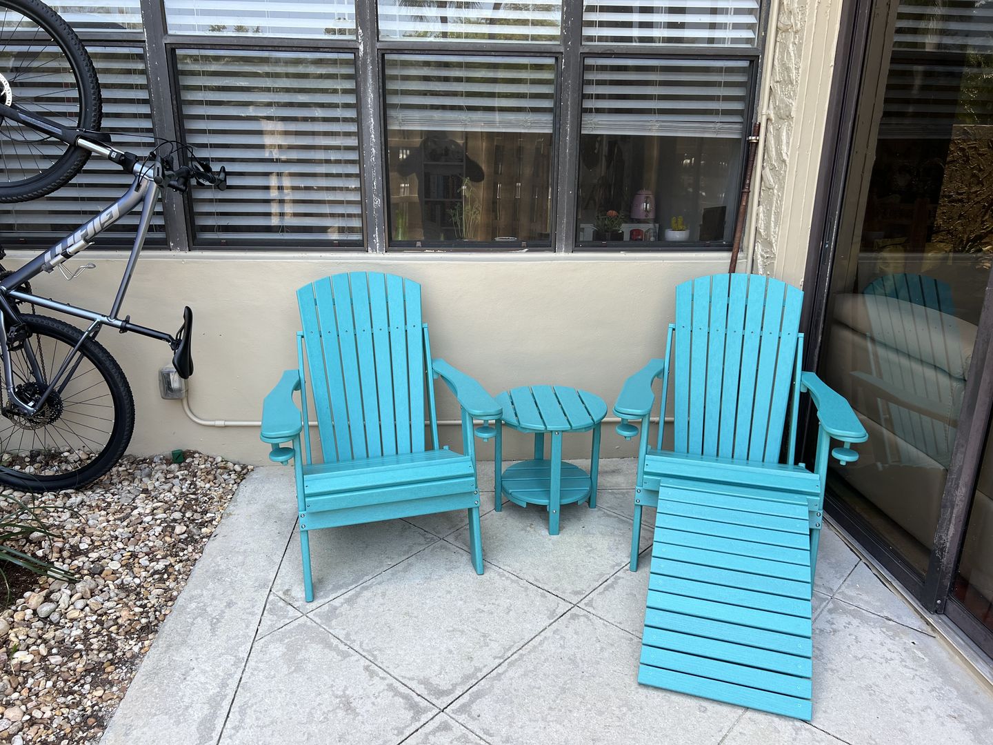 Customer photo review of QUICK SHIP - DuraWeather Poly® Folding Ottoman Footrest - Ships Fully Assembled