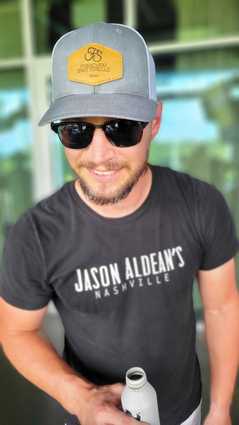 Customer photo review of Richardson 110 Flexfit Custom Leather Patch Hat