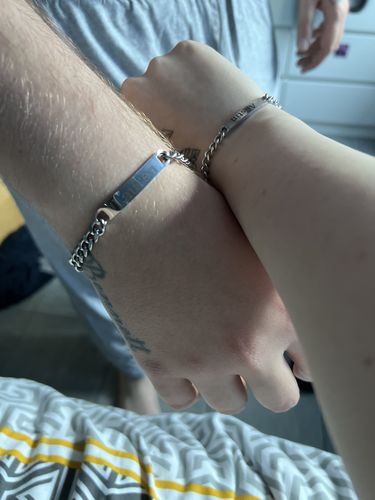 Customer photo review of Engraved Bracelet Set - W/ Eternal Rose Box