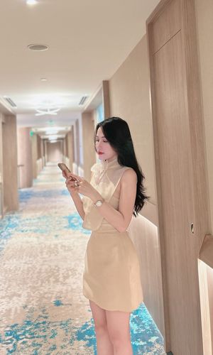 Customer photo review of Kazuha Sleeves Top & A-line Skirt