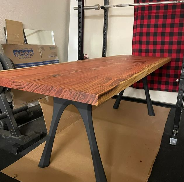 Customer photo review of Metal Table Legs - 414 Hatty - 24W, 28H inch - Set of 2 pcs - Flowyline