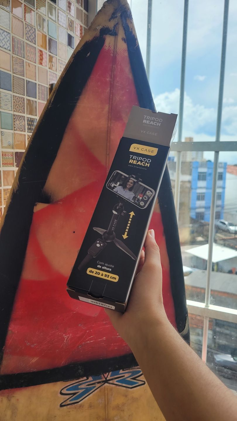 Customer photo review of Tripé de Mesa para Celular e Câmeras Reach - VX Case
