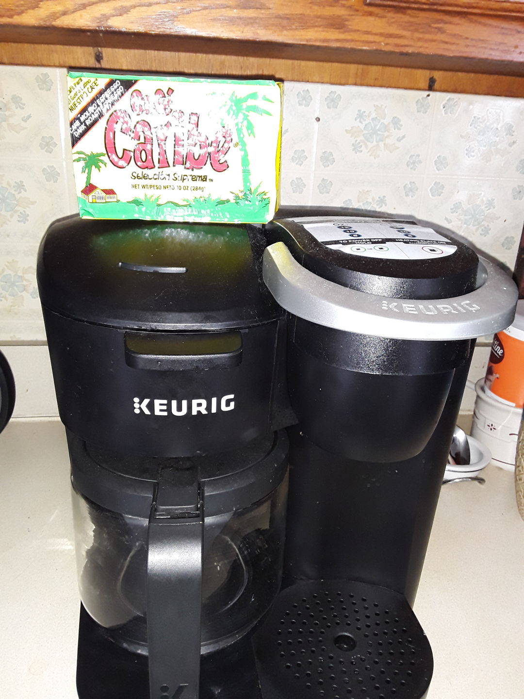 Customer photo review of Cafe Caribe Coffee Ground Dark Roast - 10 OZ 12 Pack