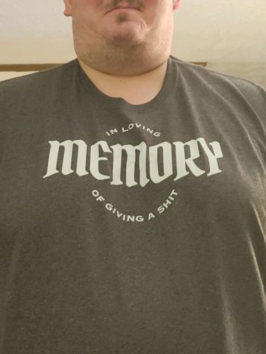 Customer photo review of I Don't Give A Shit Cotton Tee