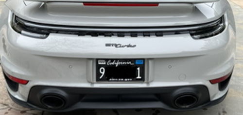 Customer photo review of 2011-2022 CALIFORNIA LICENSE PLATE DMV.CA.GOV - BLACK WITH WHITE TEXT 6"x12" (156.5mm x 305mm)