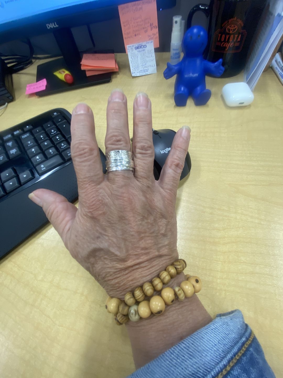 Customer photo review of Sterling Silver Flowers Meditation Ring