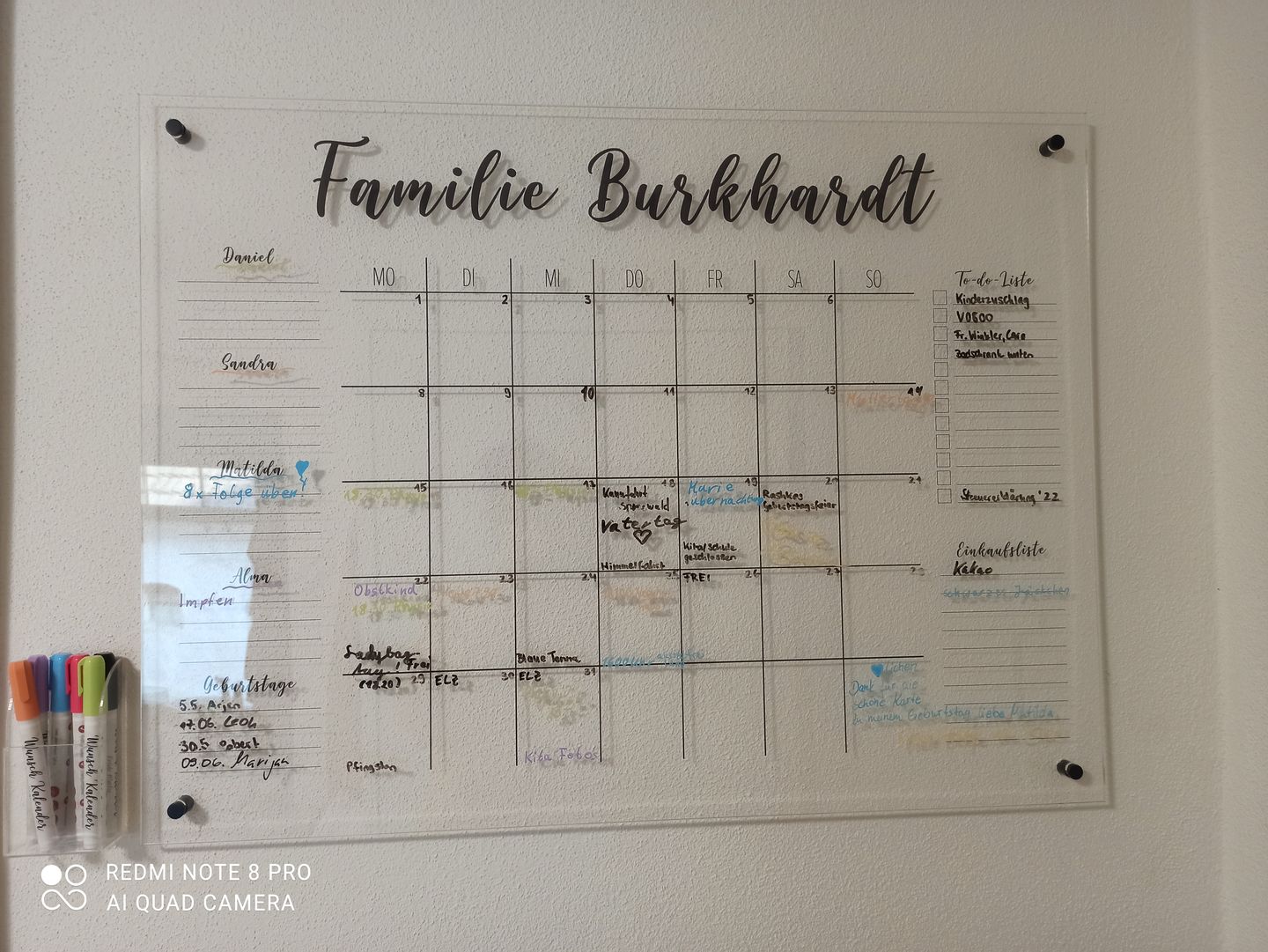 Customer photo review of 5-Namen Familienplaner