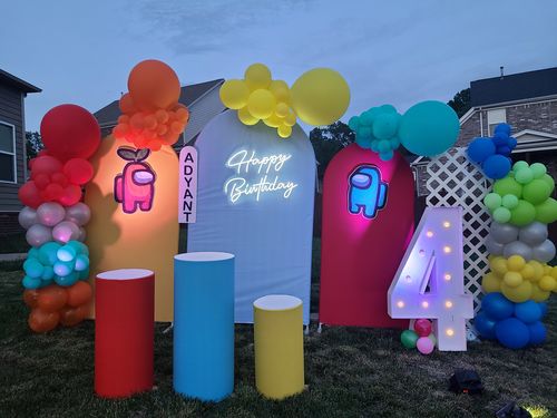 Customer photo review of Chiara Backdrop Wall Set, Arched Wall Set Birthday&Baby Shower&Wedding Party Decoration