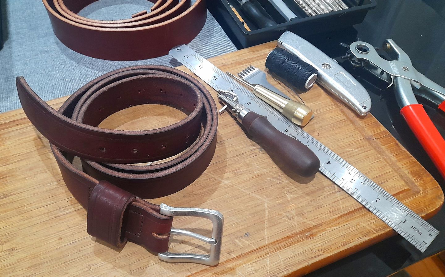 Customer photo review of Leather offcuts