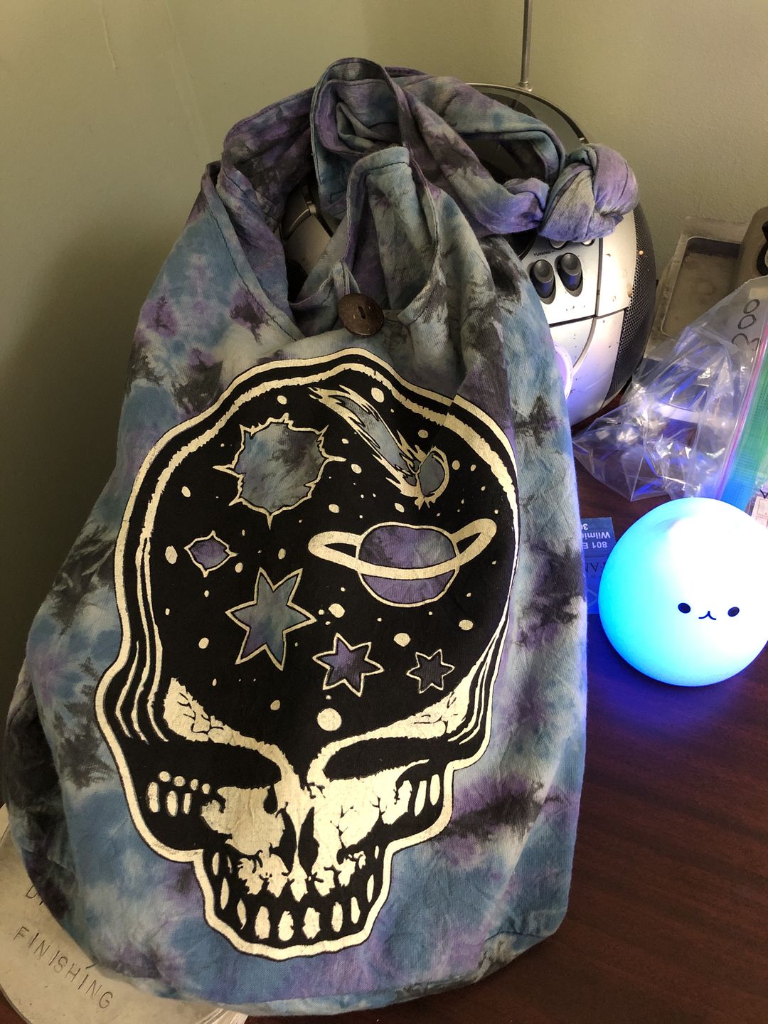 Customer photo review of Grateful Dead Cosmic Stealie Tie Dye Shoulder Bag