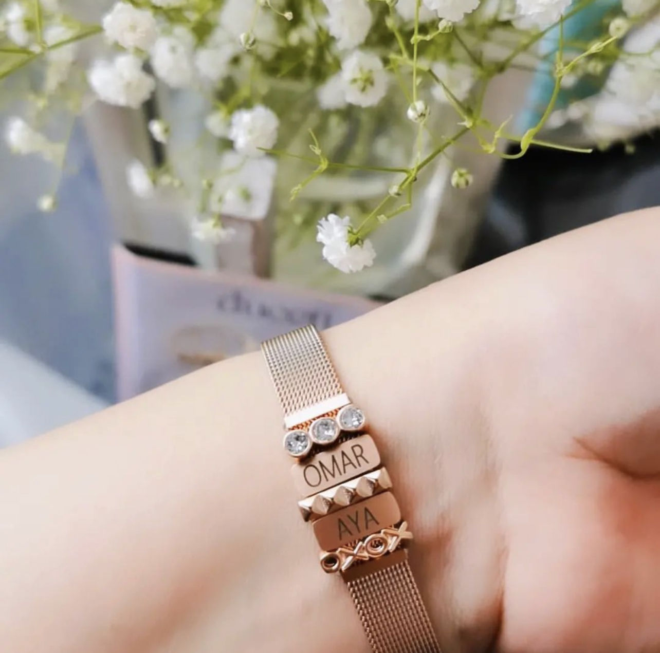 Customer photo review of Mesh bracelet rosé gold luxe