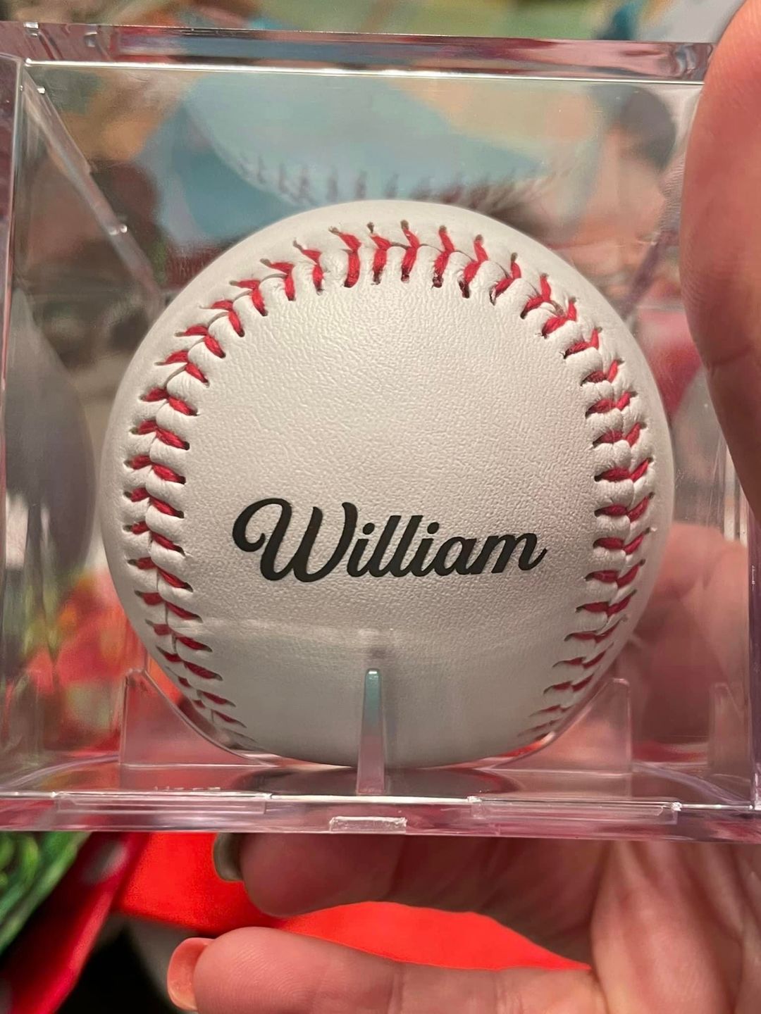 Customer photo review of To My GrandSon - You Will Never Lose - Personalized Baseball