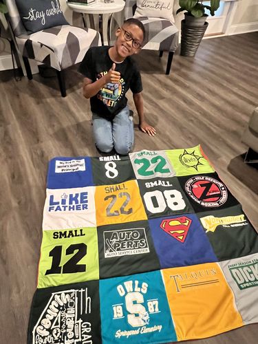 T-shirt quilt from springwood elementary, owls 1987 by Christopher from FL