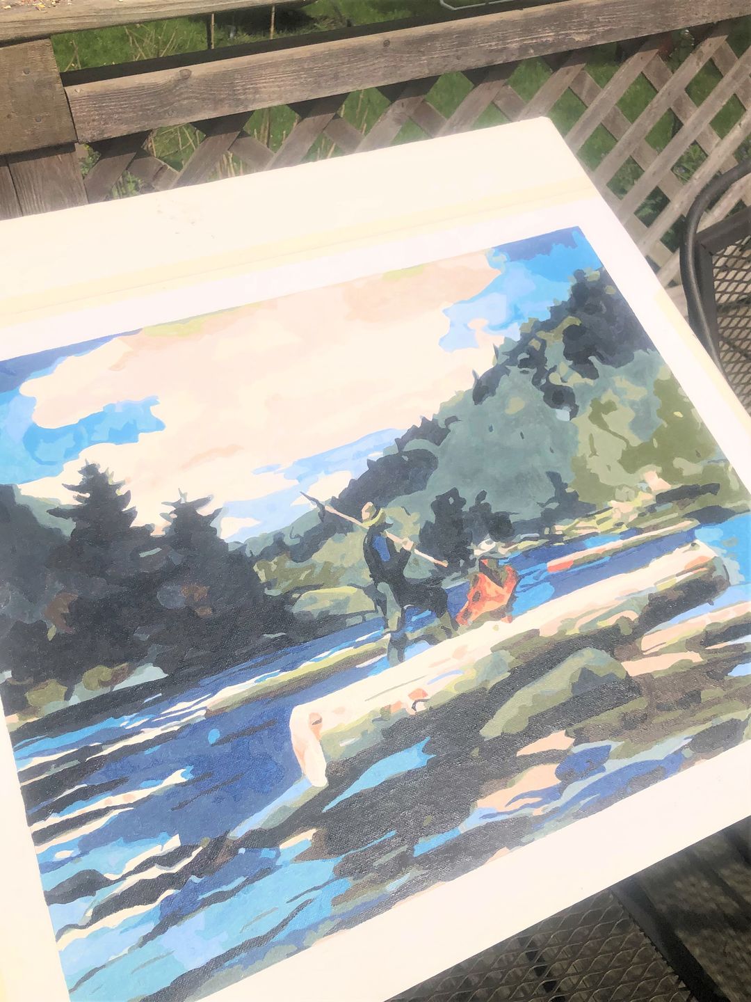 Customer photo review of DIY Pine Wood Frame for Paint by Numbers