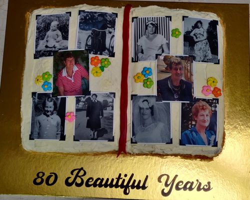 Customer photo review of Photo Collage - Custom Edible Icing Image