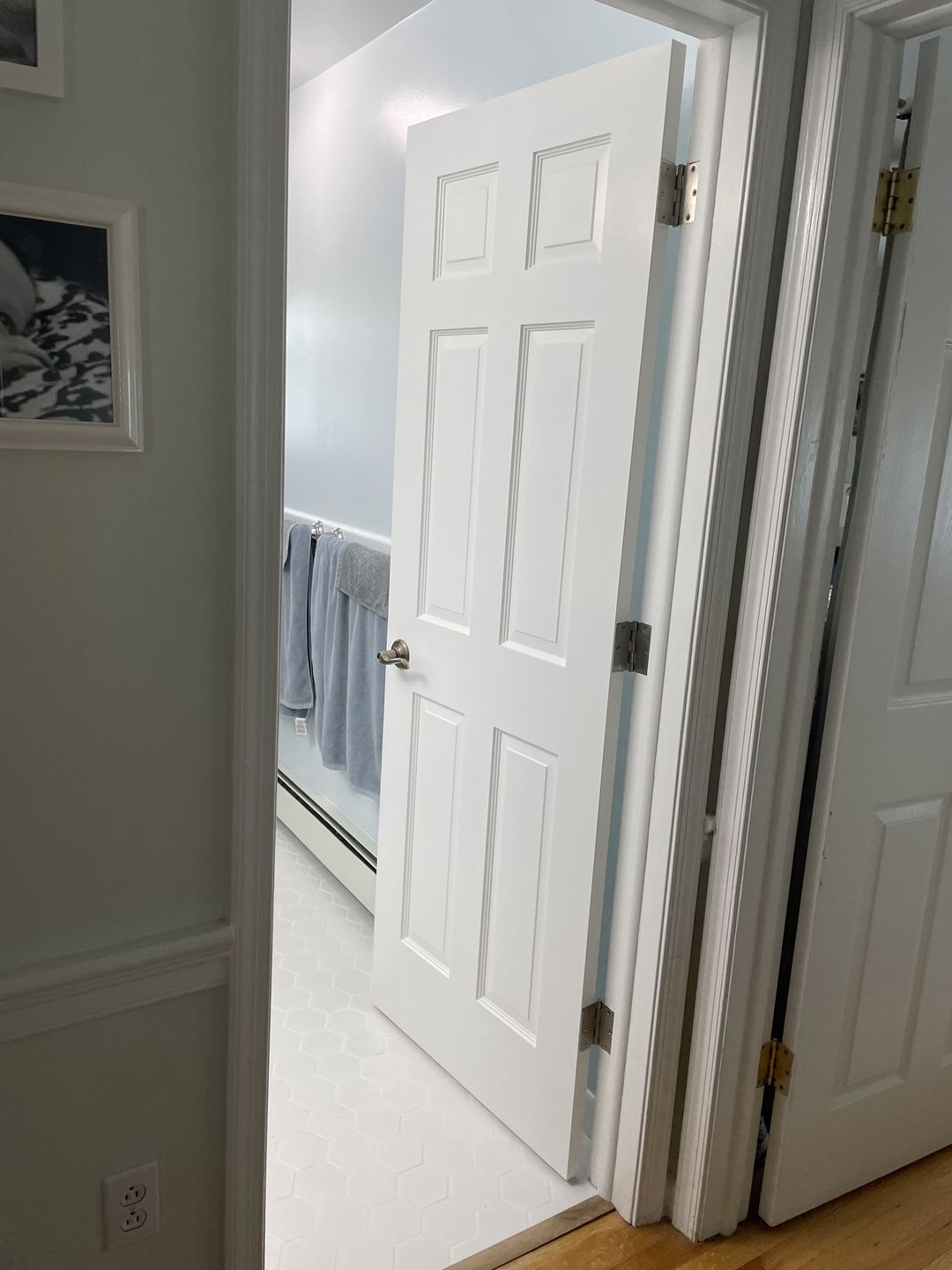 Customer photo review of Solid Wood Interior Door Slab (6 Panel, Primed)