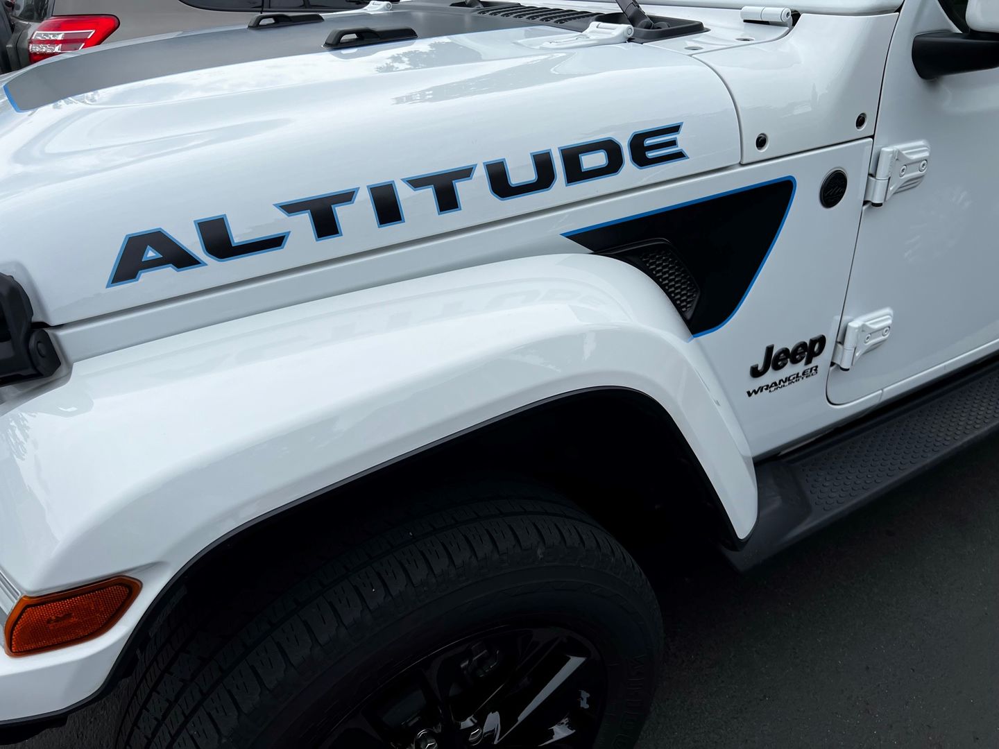 Customer photo review of Matte Black Fender Vent Premium Wrap Decal for Wrangler and Gladiator