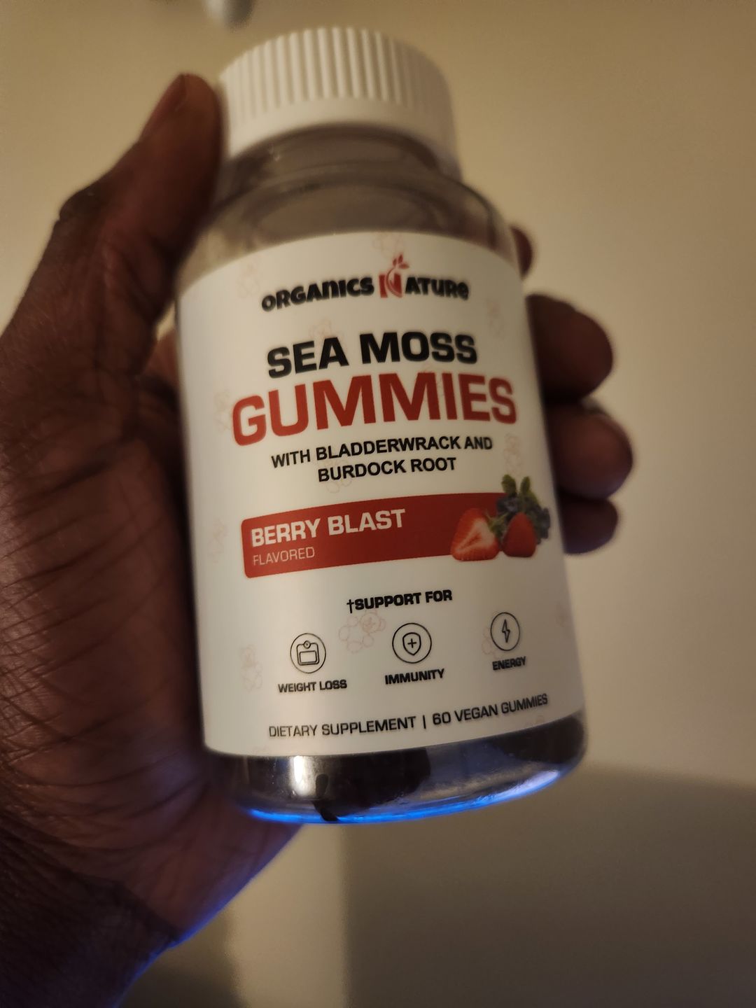Customer photo review of Irish Sea Moss Gummies With Bladderwrack & Burdock