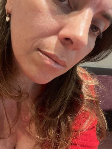 Customer photo review of Soft Pinch Liquid Blush / Hope - nude mauve