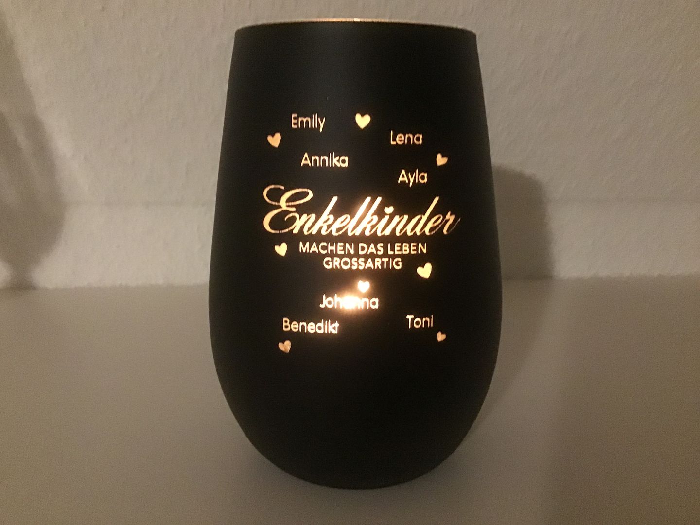 Customer photo review of Meine Enkelkinder - Großeltern-Windlicht