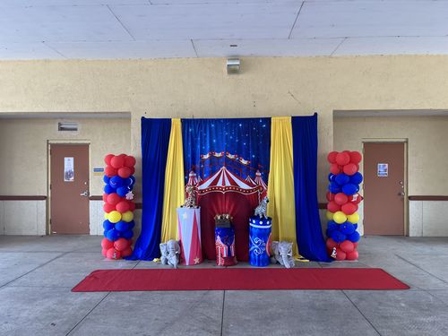 Customer photo review of Circus Carnival Theme Utility Pedestal Covers Plinth Cover Printed Fabric Pedestal Cover