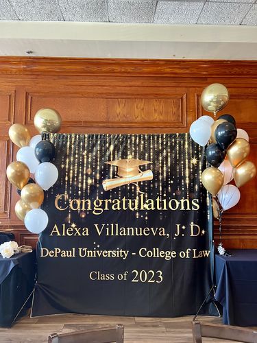 Customer photo review of Graduation Party Decorations Backdrop