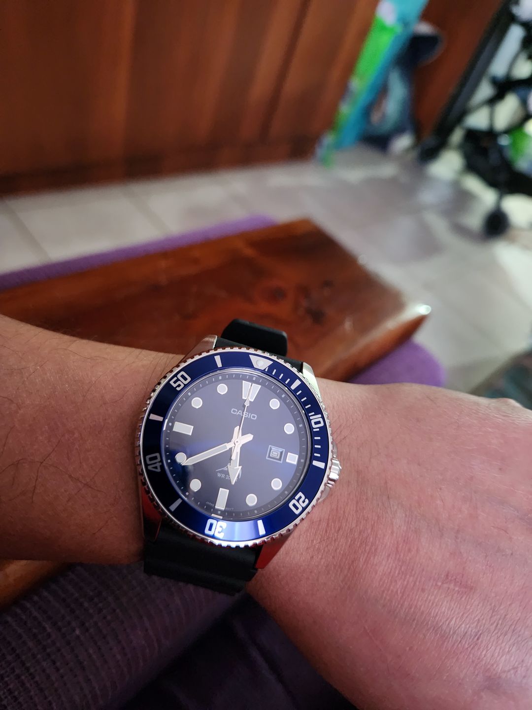 Customer photo review of Reloj Casio Submariner Marlin Duro MDV-106B-2AVCF Azul Buceo